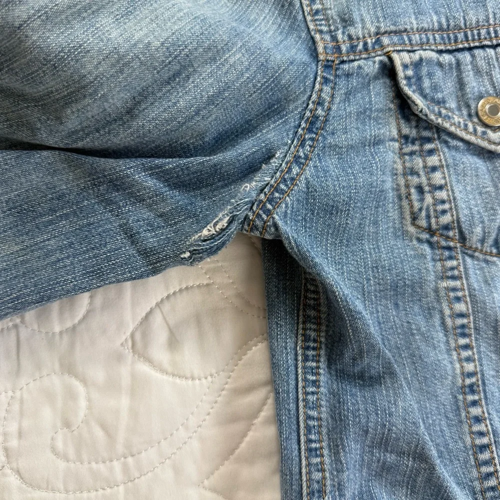 GAP Kids Blue Medium Wash Denim Button Classic Trucker Jean Jacket‎ Girl XL GUC